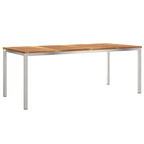 vidaXL Outdoortisch-Set 9 pcs Braun Massivholz Teak