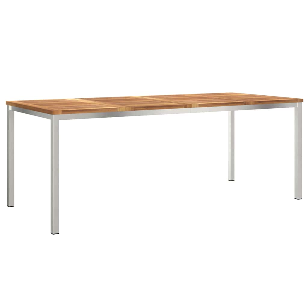 vidaXL Outdoortisch-Set 9 pcs Braun Massivholz Teak