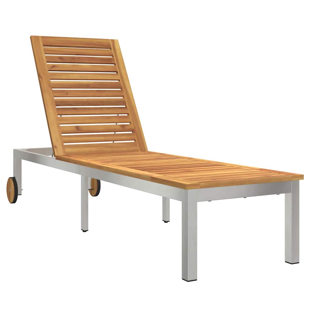 vidaXL Liege 2-Person 3 pcs Braun Massivholz Akazie
