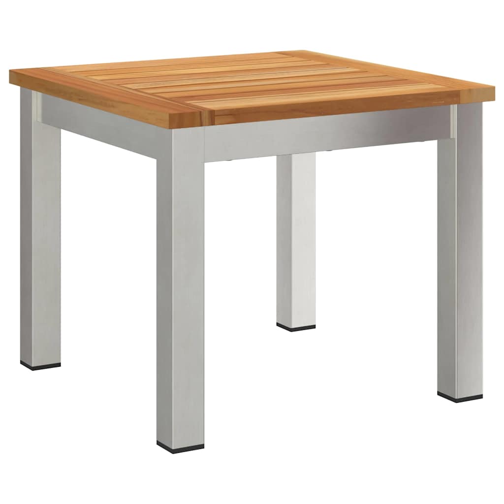 vidaXL Garten Essgruppe 3 pcs Braun und Schwarz Massivholz Teak