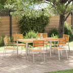 vidaXL Gartenstuhl 6 pcs Öl-Natur 56 x 54,5 x 87 cm Massivholz Teak