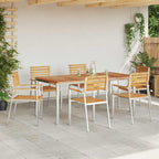 vidaXL Gartenstuhl 6 pcs Öl-Natur 56 x 54,5 x 87 cm Massivholz Teak