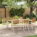 vidaXL Gartenstuhl 8 pcs Öl-Natur 56 x 54,5 x 87 cm Massivholz Teak