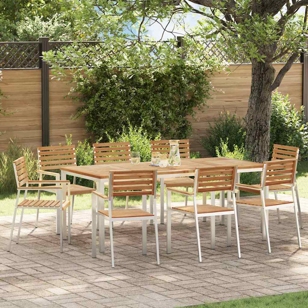 vidaXL Gartenstuhl 8 pcs Öl-Natur 56 x 54,5 x 87 cm Massivholz Teak