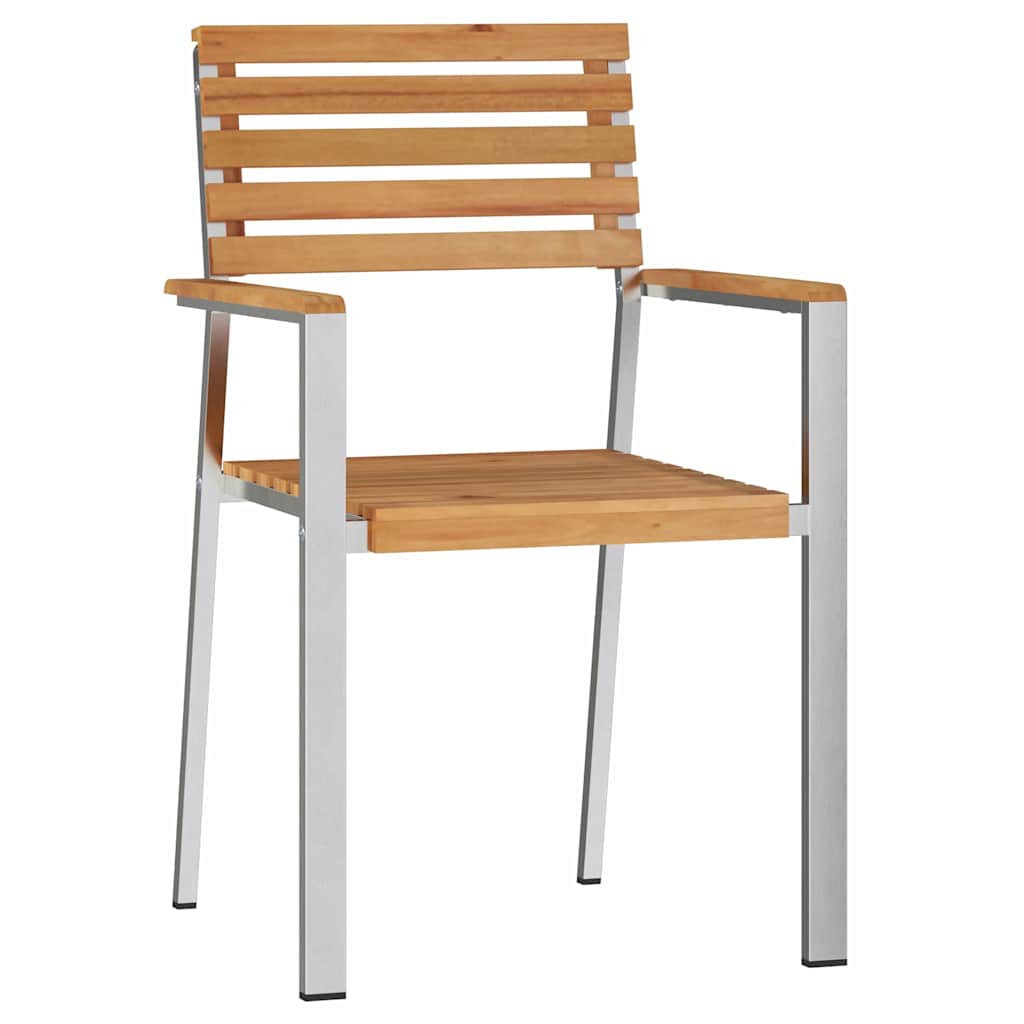 vidaXL Gartenstuhl 8 pcs Öl-Natur 56 x 54,5 x 87 cm Massivholz Teak