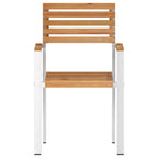 vidaXL Gartenstuhl 8 pcs Öl-Natur 56 x 54,5 x 87 cm Massivholz Teak