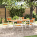 vidaXL Gartenstuhl 6 pcs Braun 56 x 54,5 x 87 cm Massivholz Akazie