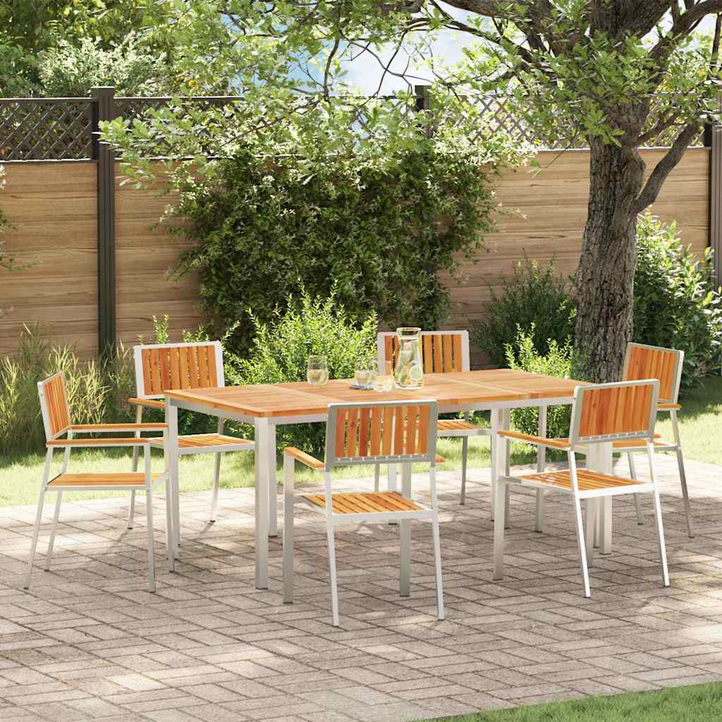 vidaXL Gartenstuhl 6 pcs Braun 56 x 54,5 x 87 cm Massivholz Akazie