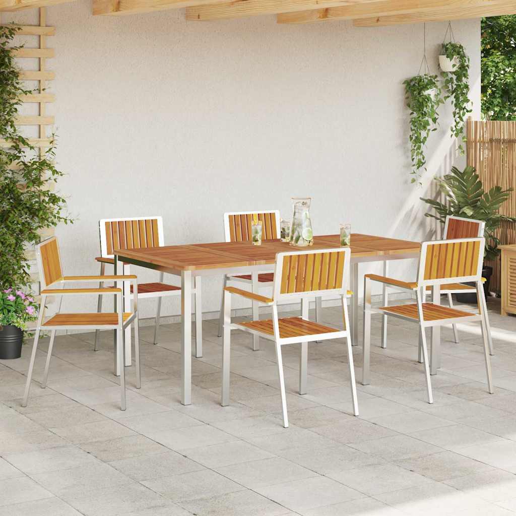vidaXL Gartenstuhl 6 pcs Braun 56 x 54,5 x 87 cm Massivholz Akazie