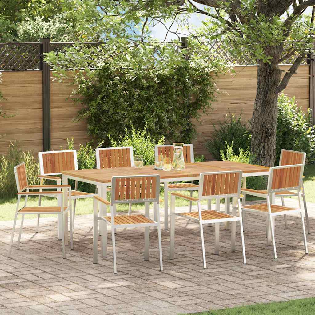 vidaXL Gartenstuhl 8 pcs Braun 56 x 54,5 x 87 cm Massivholz Akazie