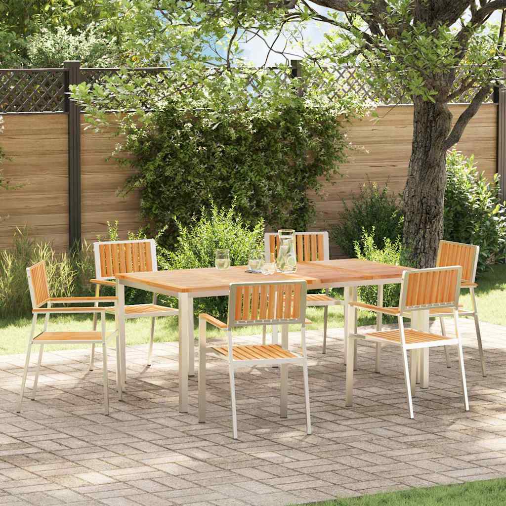vidaXL Gartenstuhl 6 pcs Braun 56 x 54,5 x 87 cm Massivholz Teak