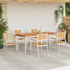 vidaXL Gartenstuhl 6 pcs Braun 56 x 54,5 x 87 cm Massivholz Teak