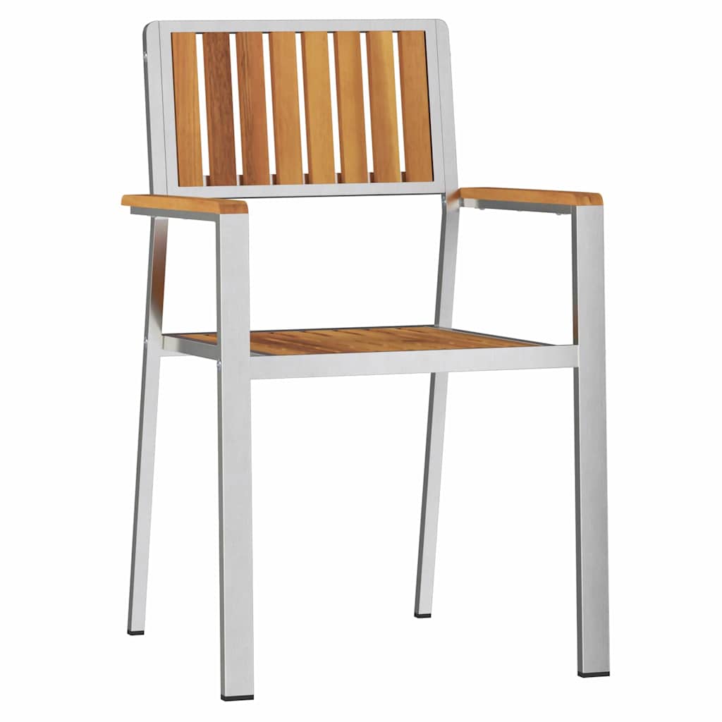 vidaXL Gartenstuhl 8 pcs Braun 56 x 54,5 x 87 cm Massivholz Teak