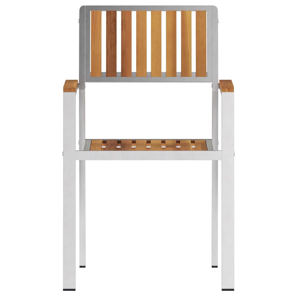 vidaXL Gartenstuhl 8 pcs Braun 56 x 54,5 x 87 cm Massivholz Teak