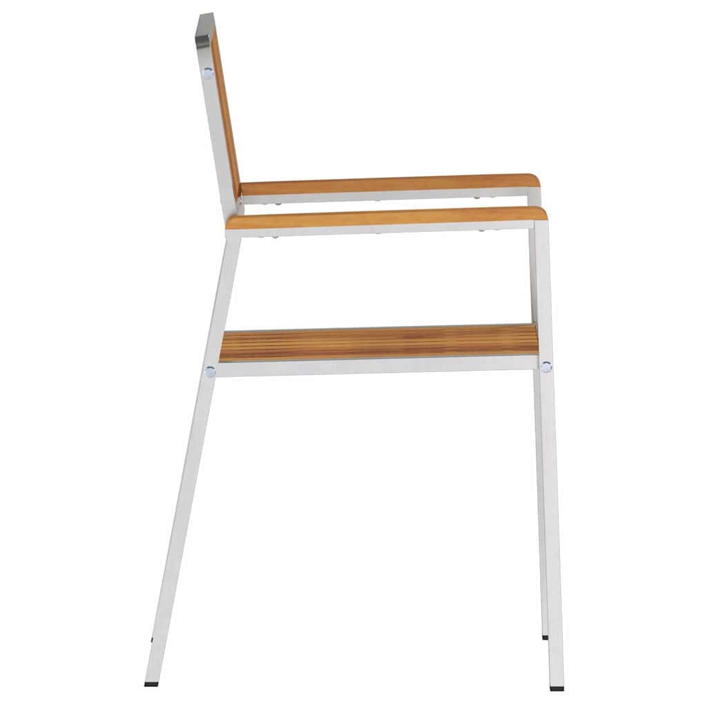 vidaXL Gartenstuhl 8 pcs Braun 56 x 54,5 x 87 cm Massivholz Teak