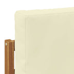 vidaXL Outdoor-Sofagarnitur mit Kissen 3 pcs Natur und Creme