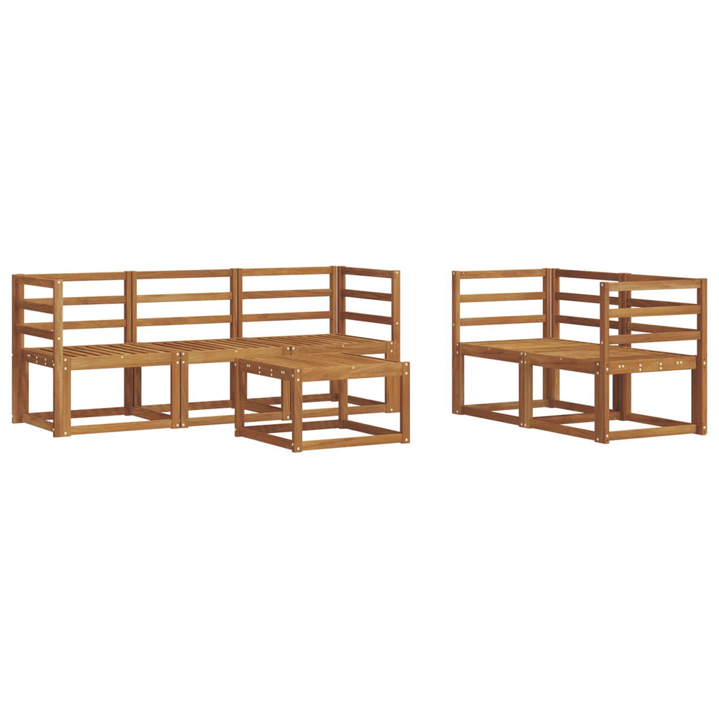 vidaXL Outdoor-Sofagarnitur 6 pcs Natur Massivholz Akazie