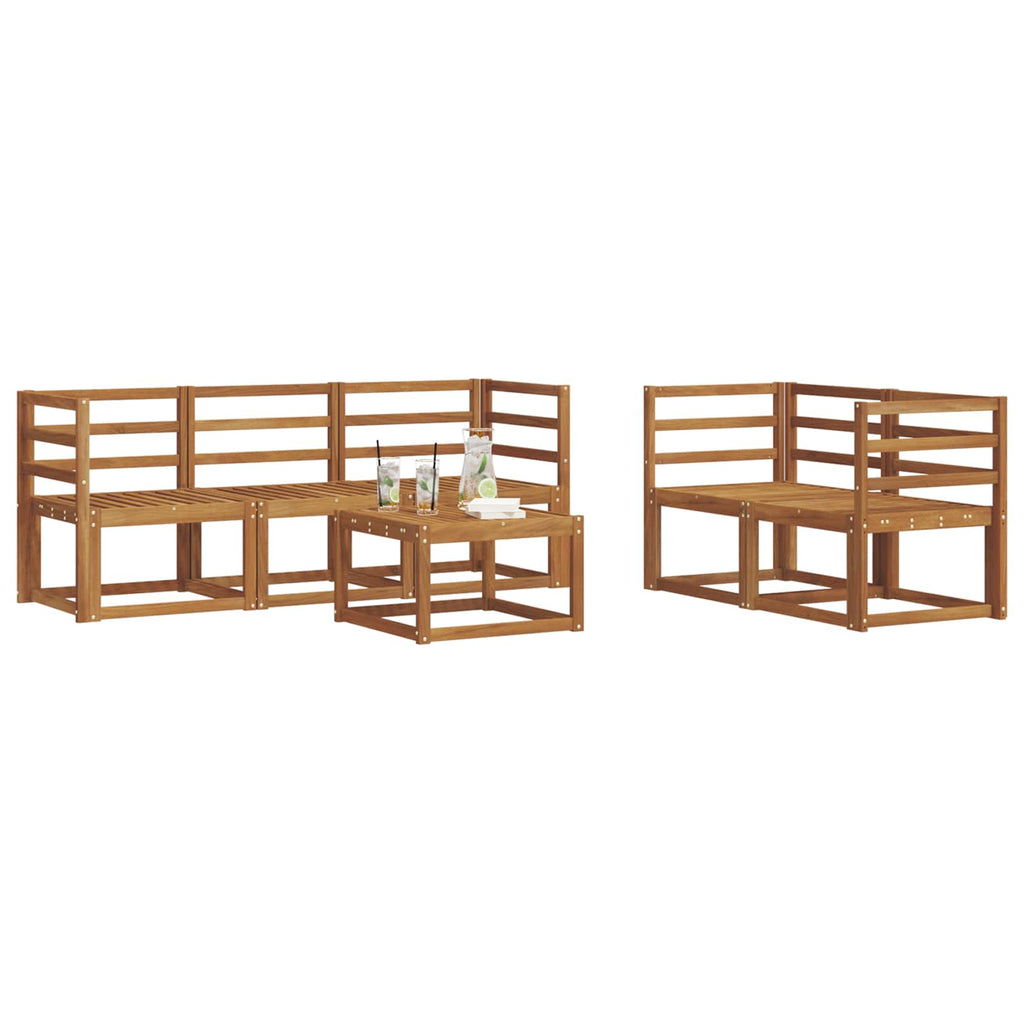 vidaXL Outdoor-Sofagarnitur 6 pcs Natur Massivholz Akazie
