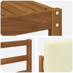 vidaXL Outdoor-Sofagarnitur mit Kissen 6 pcs Natur und Creme