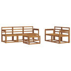 vidaXL Outdoor-Sofagarnitur 6 pcs Natur