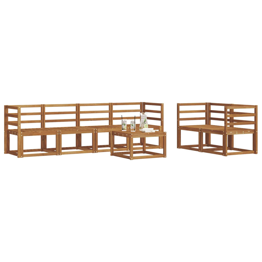 vidaXL Outdoor-Sofagarnitur 7 pcs Natur