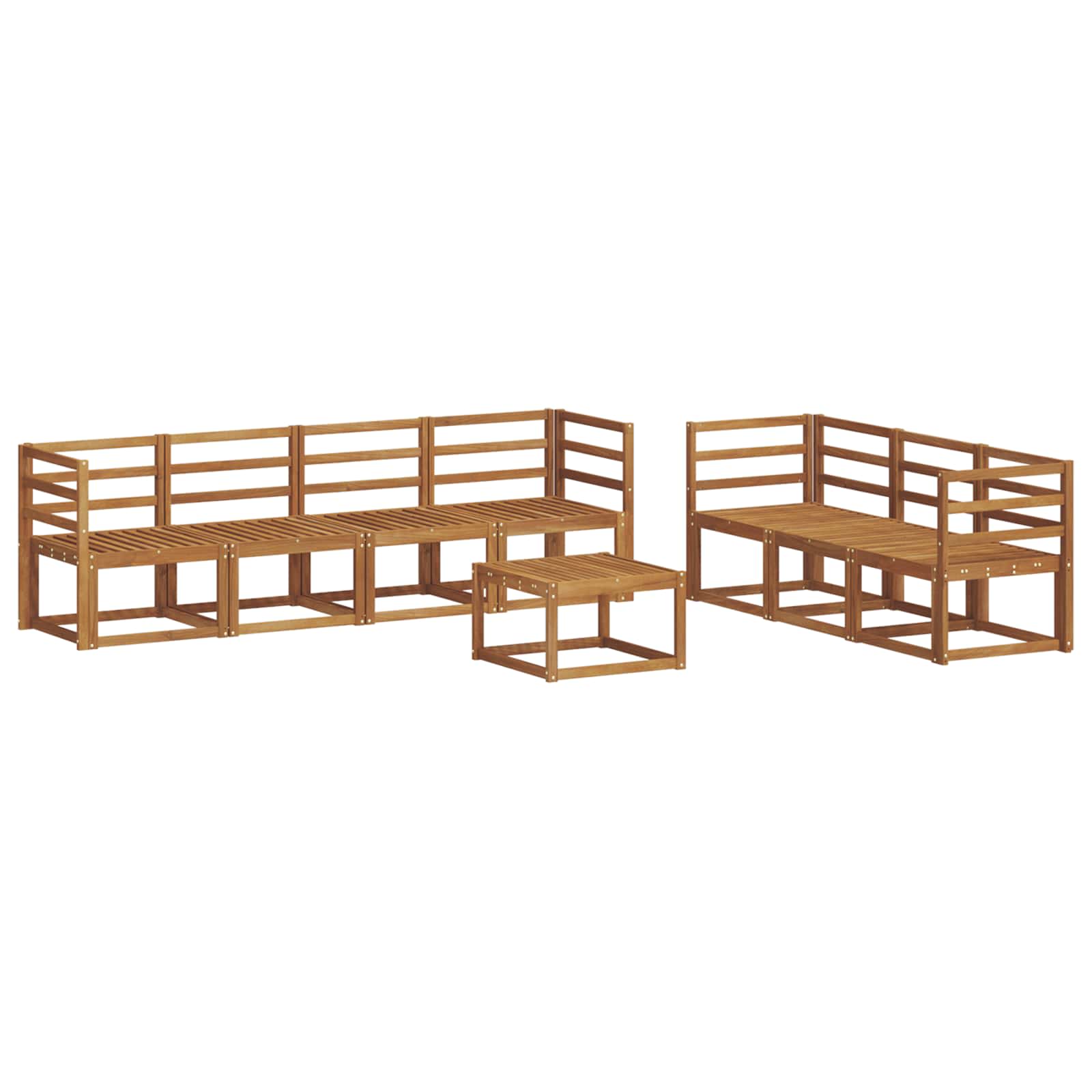 vidaXL Outdoor-Sofagarnitur 8 pcs Natur Massivholz Akazie