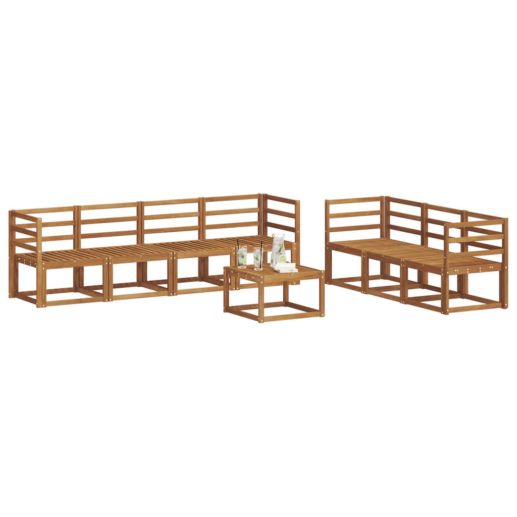 vidaXL Outdoor-Sofagarnitur 8 pcs Natur Massivholz Akazie