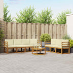 vidaXL Outdoor-Sofagarnitur 8 pcs Natur und Creme