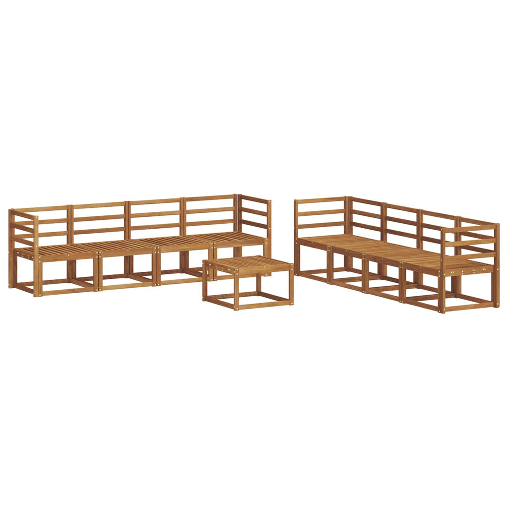 vidaXL Outdoor-Sofagarnitur 9 pcs Natur