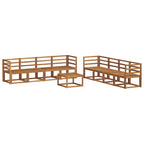 vidaXL Outdoor-Sofagarnitur 9 pcs Natur