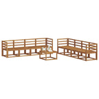 vidaXL Outdoor-Sofagarnitur 9 pcs Natur
