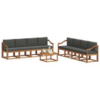 vidaXL Outdoor-Sofagarnitur 9 pcs Natur und Anthrazit