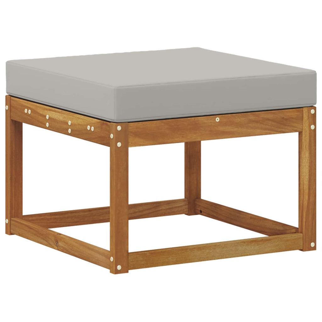 vidaXL Outdoor-Sofagarnitur mit Kissen 4 pcs Natürlich und Hellgrau