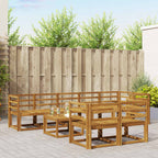 vidaXL Outdoor-Sofagarnitur 9 pcs Natur Massivholz Akazie