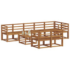 vidaXL Outdoor-Sofagarnitur 9 pcs Natur Massivholz Akazie