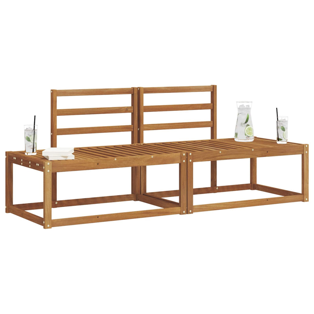vidaXL Outdoor-Sofagarnitur 2 pcs Natur 182,5 x 63 x 73 cm