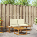vidaXL Outdoor-Sofagarnitur mit Kissen 3 pcs Natur