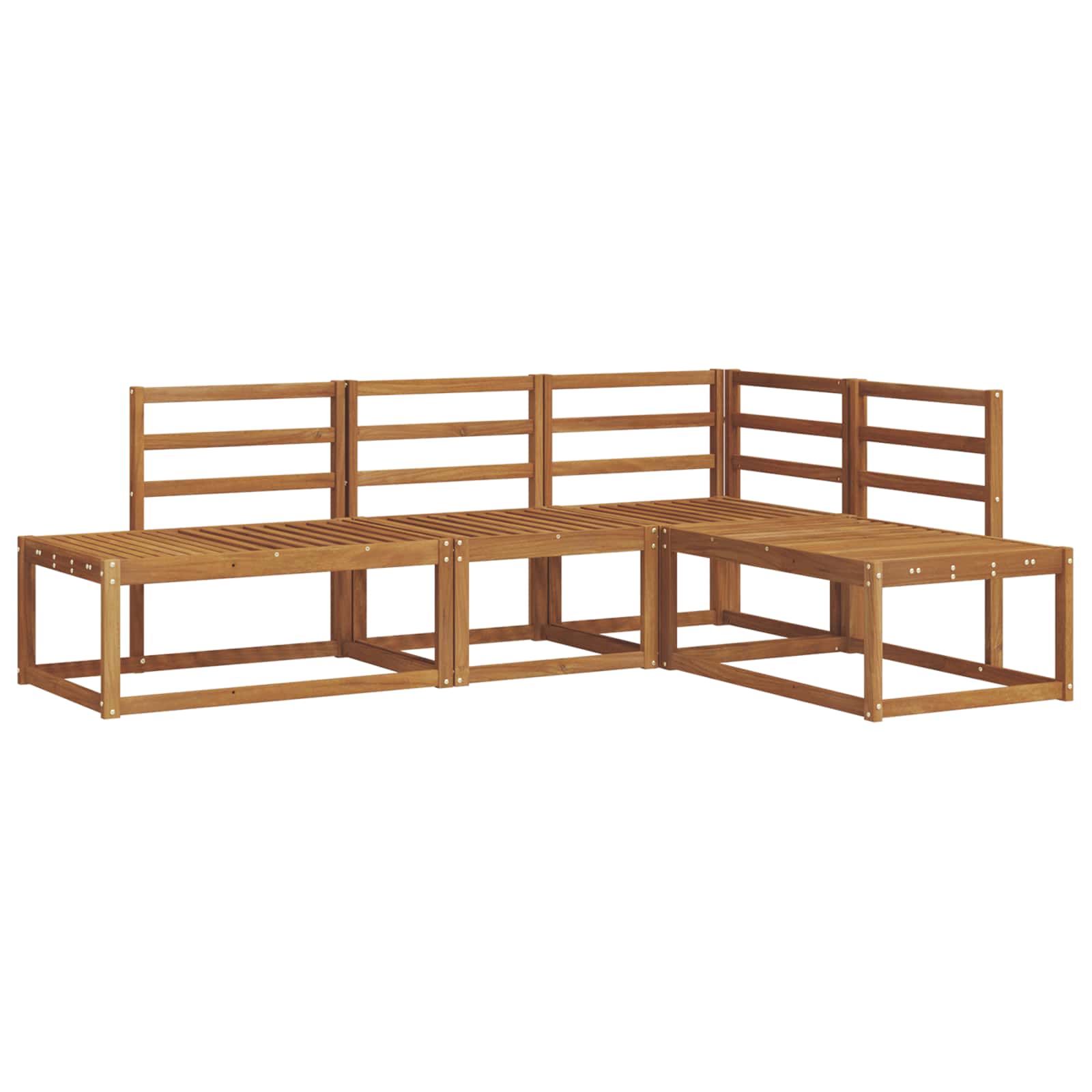 vidaXL Outdoor-Sofagarnitur 4 Stück Natur Massivholz Akazie