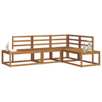 vidaXL Outdoor-Sofagarnitur 4 Stück Natur Massivholz Akazie