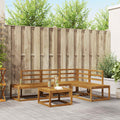 vidaXL Outdoor-Sofagarnitur 5 Stück Natur Massivholz Akazie