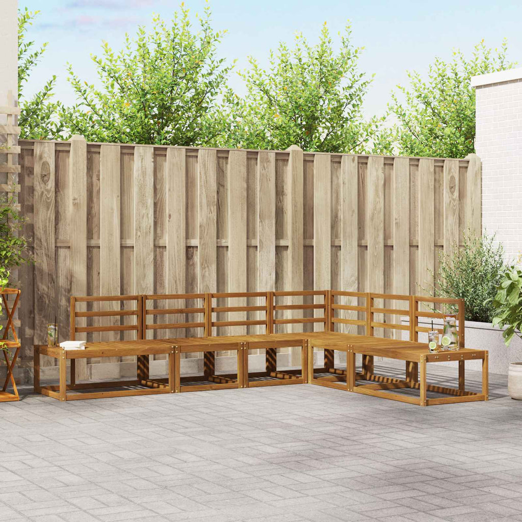 vidaXL Outdoor-Sofagarnitur 6 Stück Natur Massivholz Akazie