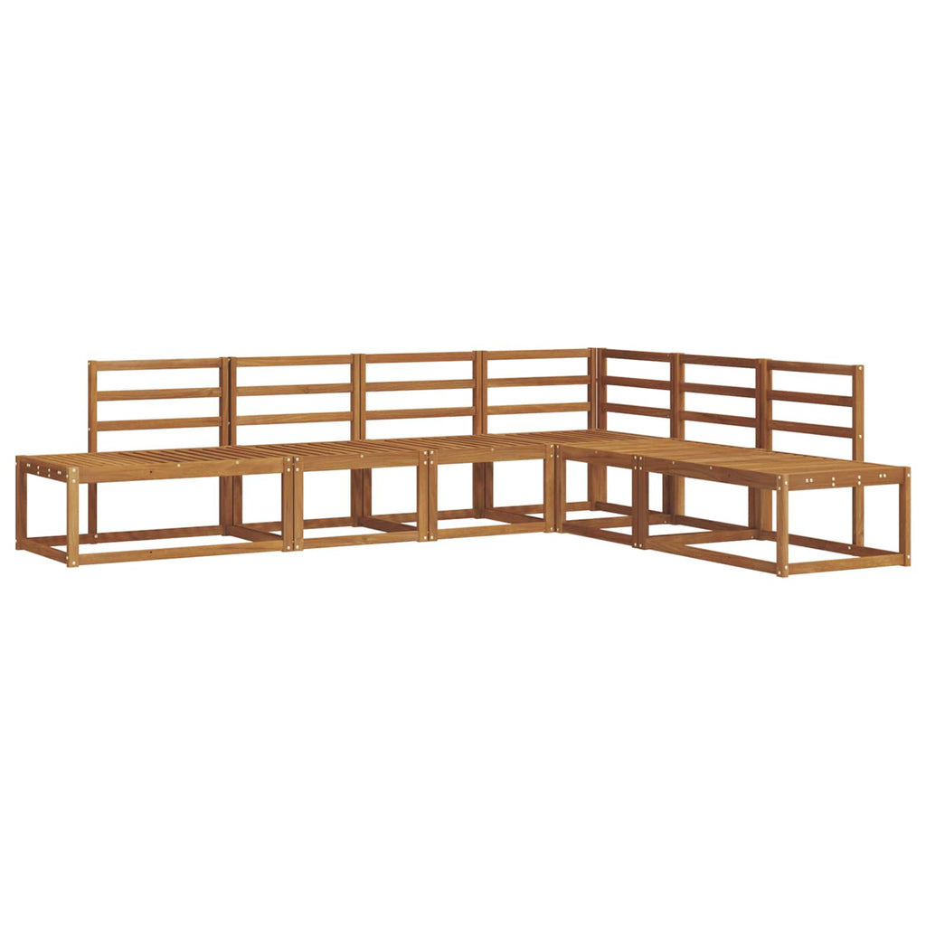 vidaXL Outdoor-Sofagarnitur 6 Stück Natur Massivholz Akazie