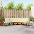 vidaXL Outdoor-Sofagarnitur mit Kissen 6 Stück Natur und Creme