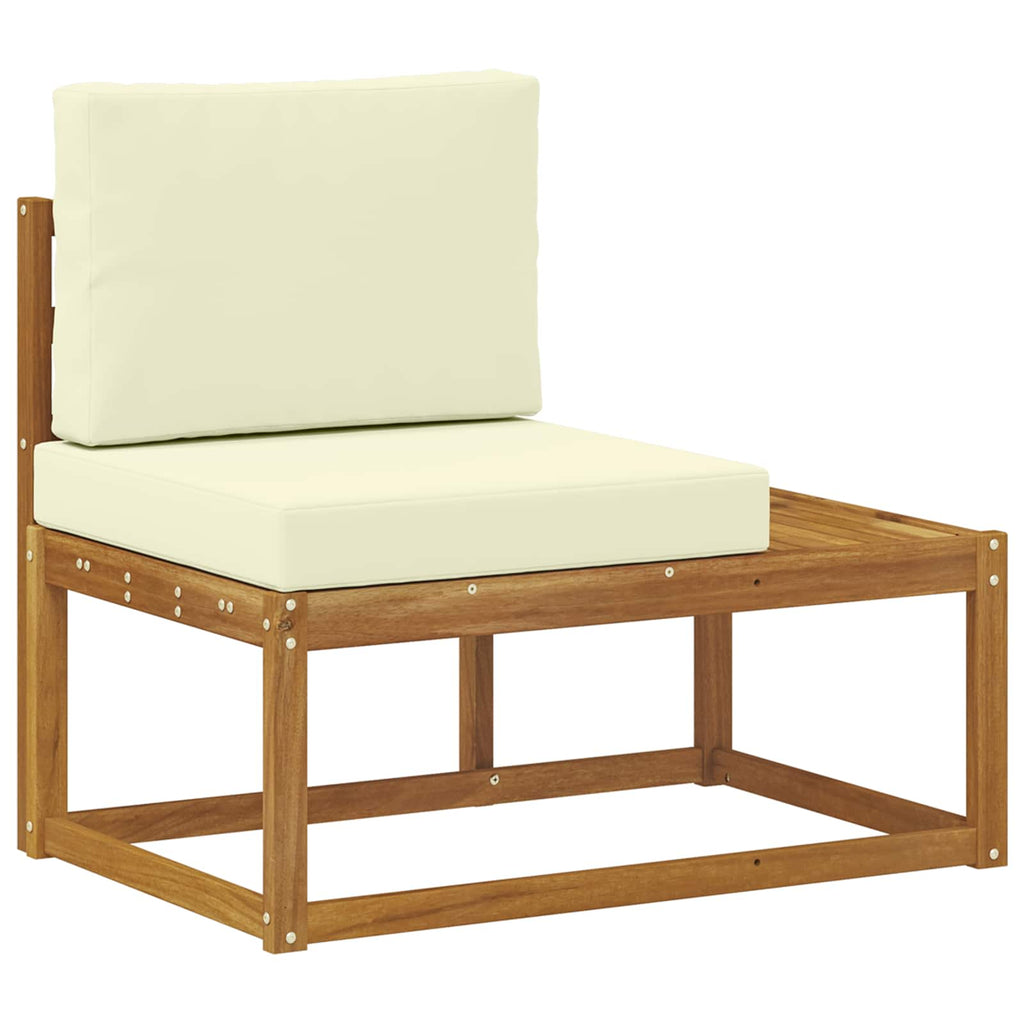 vidaXL Outdoor-Sofagarnitur mit Kissen 6 Stück Natur und Creme
