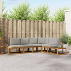 vidaXL Outdoor-Sofagarnitur mit Kissen 6 Stück Natürlich und Hellgrau