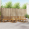 vidaXL Outdoor-Sofagarnitur 7 Stück Natur Massivholz Akazie