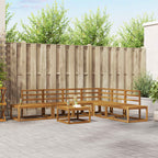 vidaXL Outdoor-Sofagarnitur 7 Stück Natur Massivholz Akazie