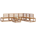 vidaXL Outdoor-Sofagarnitur 7 Stück Natur Massivholz Akazie