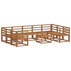 vidaXL Outdoor-Sofagarnitur 10 pcs Natur Massivholz Akazie