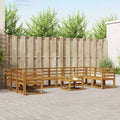 vidaXL Outdoor-Sofagarnitur 11 pcs Natur Massivholz Akazie